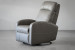 Demo - Benton Leather Rocker Recliner - Grey Demo Clearance - 1