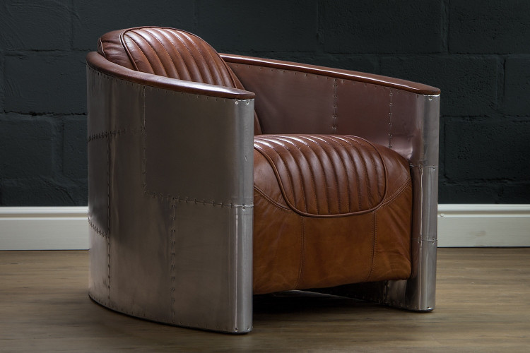 Demo - Hawker Leather Chair - Tan Home - 1