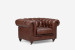 Demo - Jefferson Chesterfield Leather Armchair - Brown Demo Clearance - 3
