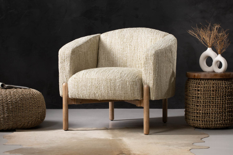 Prague Armchair - Ivory Flint Living Room Furniture - 1