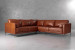 Demo - Hayden Leather Corner Couch - Burnt Tan Demo Clearance - 1