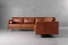 Demo - Hayden Leather Corner Couch - Burnt Tan Demo Clearance - 2