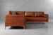 Demo - Hayden Leather Corner Couch - Burnt Tan Demo Clearance - 4