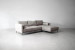 Demo - Ottavia L-Shape Couch - Stone Demo Clearance - 3