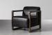 Demo - Baku Leather Armchair - Vintage Black Demo Clearance - 1