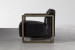 Demo - Baku Leather Armchair - Vintage Black Demo Clearance - 2