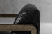 Demo - Baku Leather Armchair - Vintage Black Demo Clearance - 3