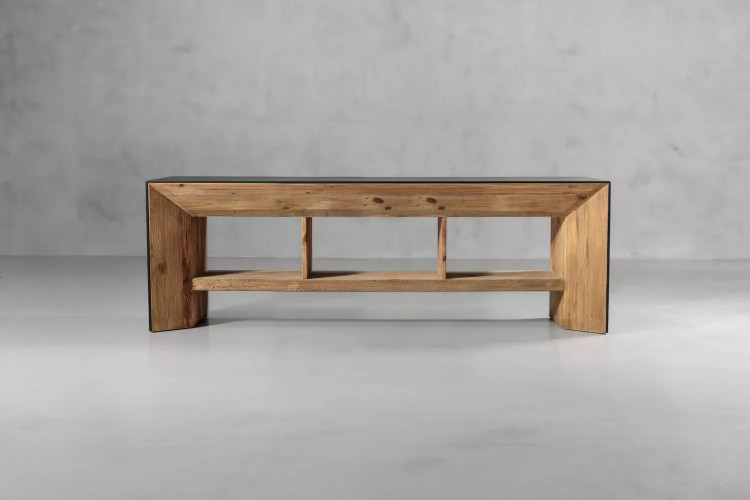 Demo - Cordoba TV Stand-1.8m-Natural & Black Demo Clearance - 1
