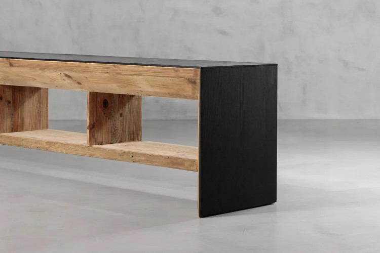 Demo - Cordoba TV Stand-1.8m-Natural & Black Demo Clearance - 1