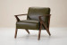 Demo - Melrose Leather Armchair - Olive Demo Clearance - 2