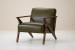DEMO-Melrose Armchair-Leather-Olive Demo Clearance - 1