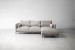 Demo - Ottavia L-Shape Couch - Stone Demo Clearance - 2