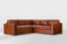 Demo - Archer Leather Corner Couch - Burnt Tan Demo Clearance - 1