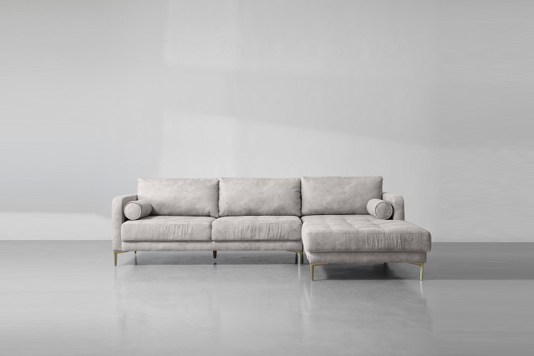 Demo - Hayden L-Shape Couch - Stone Demo Clearance - 1