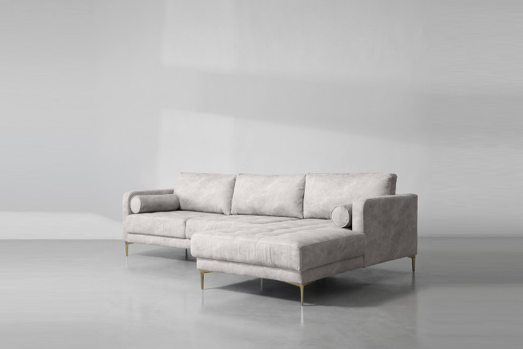 Demo - Hayden L-Shape Couch - Stone Demo Clearance - 1