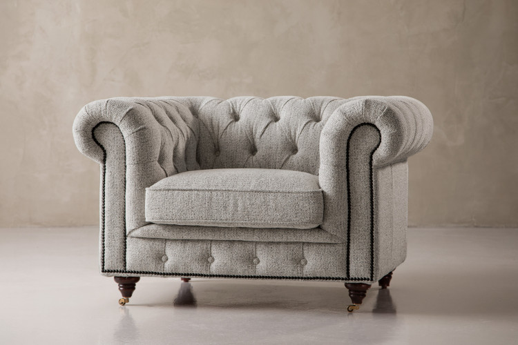 Jefferson Chesterfield Armchair - Dove Grey Armchairs & Lounge Chairs - 1