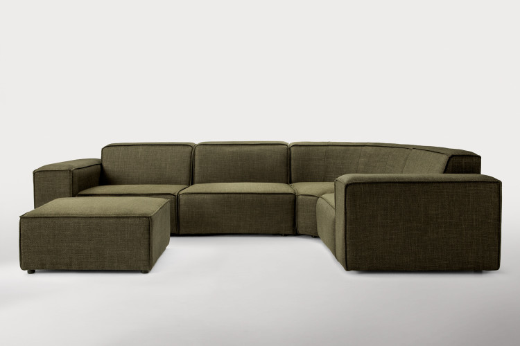 Jagger Modular - Corner Couch With Ottoman - Dawn Ivy L-Shaped & Corner Couches - 1