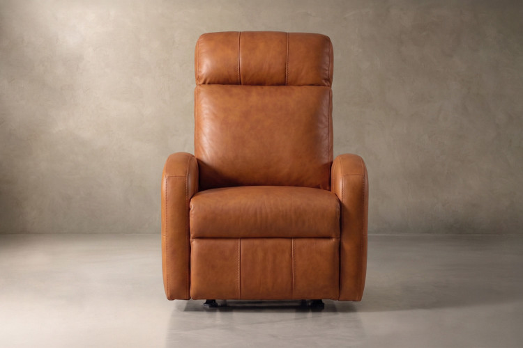 Benton Leather Rocker Recliner - Whiskey Recliner Couches - 1