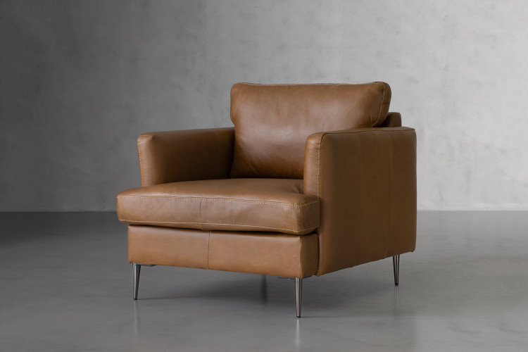 Demo - Remington Leather Armchair - Sahara Demo Clearance - 1