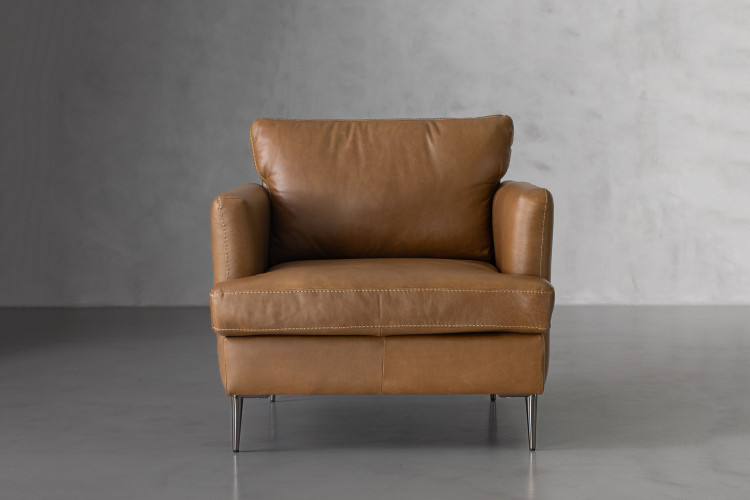 Demo - Remington Leather Armchair - Sahara Demo Clearance - 1