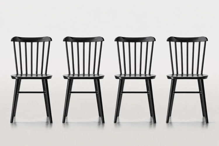 Demo - Camille Dining Set of 4-Ebony Demo Clearance - 2