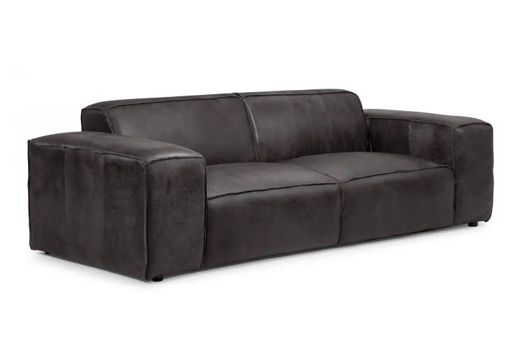 Demo - Jagger 3-Seater Leather Couch - Lead Demo Clearance - 1