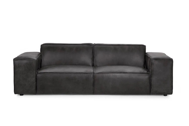 Demo - Jagger 3-Seater Leather Couch - Lead Demo Clearance - 1