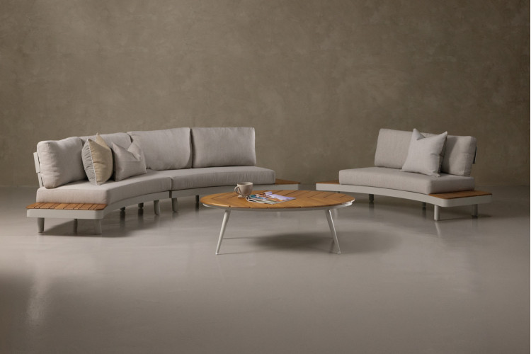 Barbados C-Shape Patio Lounge Set with Coffee Table Corner Patio Lounge Set - 1