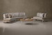 Barbados C-Shape Patio Lounge Set with Coffee Table Corner Patio Lounge Set - 1
