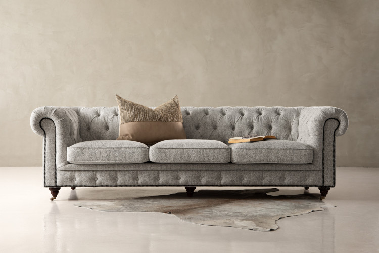 Jefferson Chesterfield 3-Seater Couch - Dove Grey 3 - Seater Couches - 1