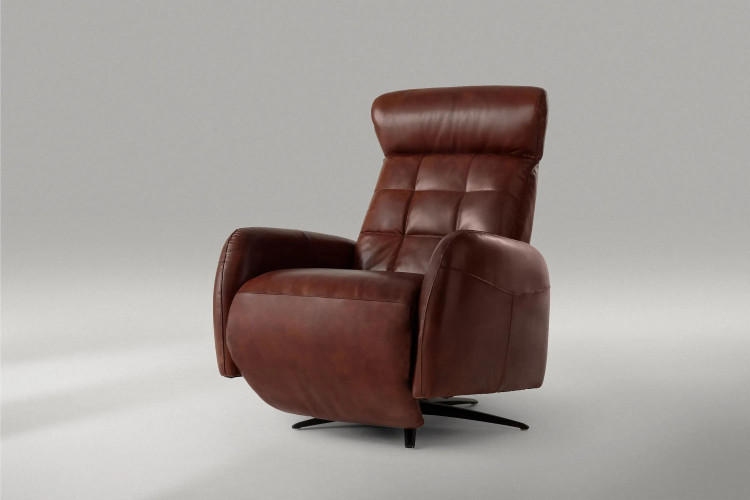 Demo - Beckett Leather Recliner - Mocha Demo Clearance - 1