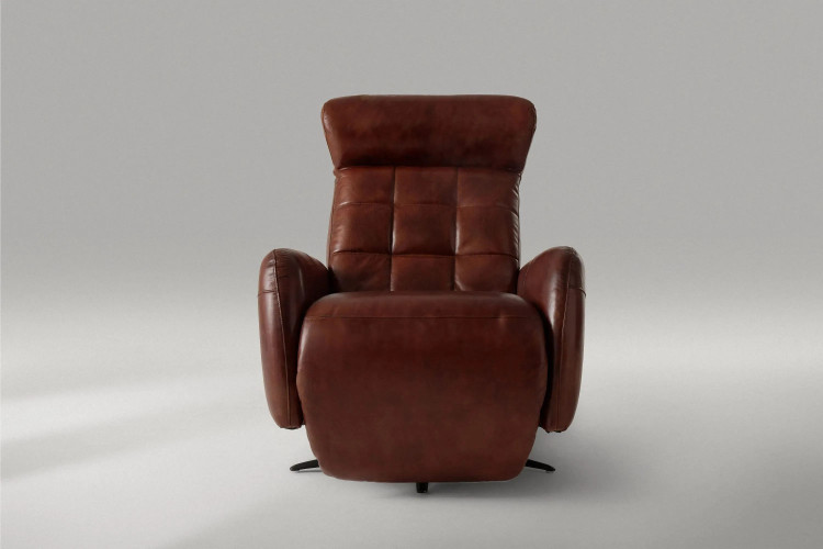 Demo - Beckett Leather Recliner - Mocha Demo Clearance - 1