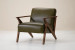 Demo - Melrose Leather Armchair - Olive Demo Clearance - 1