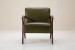 Demo - Melrose Leather Armchair - Olive Demo Clearance - 2