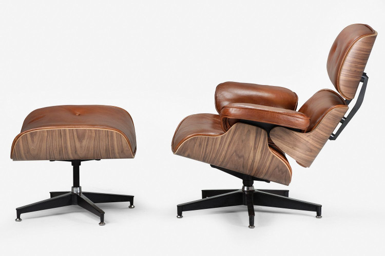 Demo - Snowden Leather Lounge Chair  - Tan Demo Clearance - 1