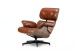 Demo - Snowden Leather Lounge Chair  - Tan Demo Clearance - 4