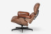 Demo - Snowden Leather Lounge Chair  - Tan Demo Clearance - 3
