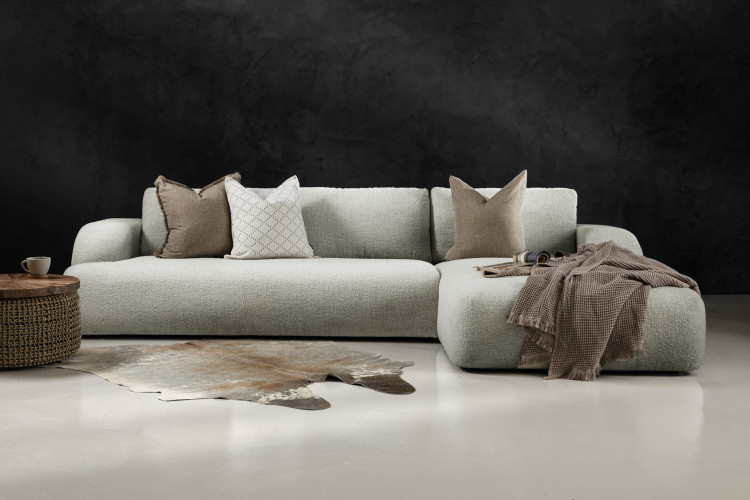 Orclan L-Shape Couch - Ivory Drift L-Shape Couches - 1