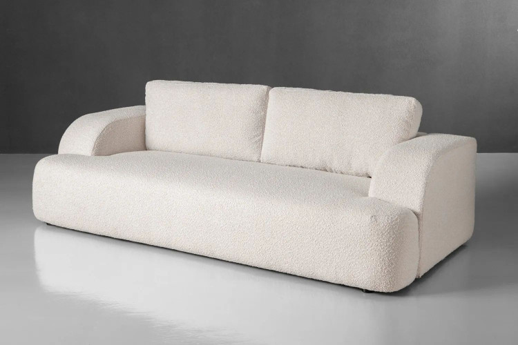 Demo - Orclan 3 Seater Couch-Ivory Demo Clearance - 1