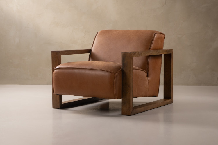 Rexton Leather Armchair - Whiskey Chairs - 1
