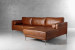 Demo - Hayden Leather L-Shape Couch - Burnt Tan Demo Clearance - 3
