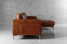 Demo - Hayden Leather L-Shape Couch - Burnt Tan Demo Clearance - 5