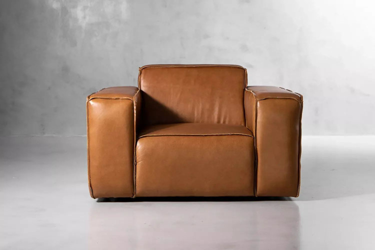 Demo - Jagger Leather Armchair-Desert Tan Demo Clearance - 1