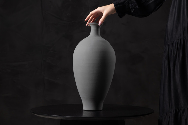Kiran Vase - Grey Vases - 1