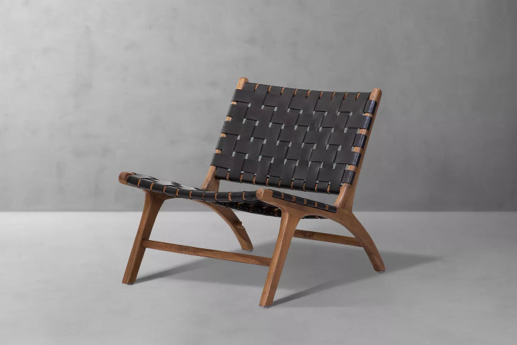 Demo - Camdyn Leather Chair - Black Demo Clearance - 1