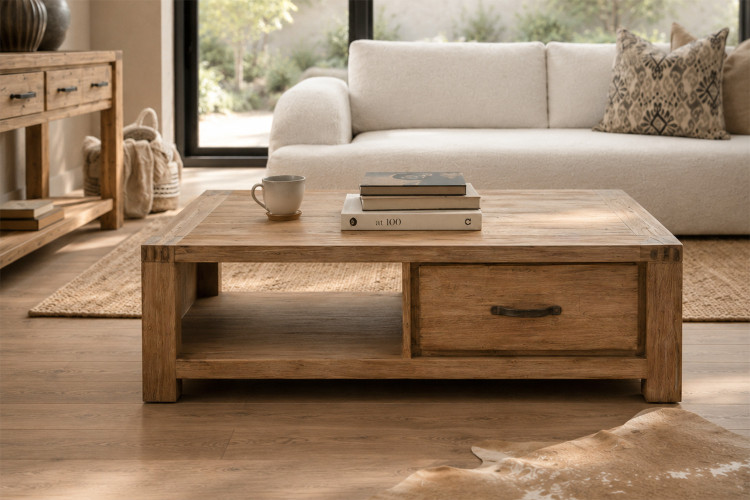 Vancouver Acacia Wood Coffee Table Coffee Tables - 1