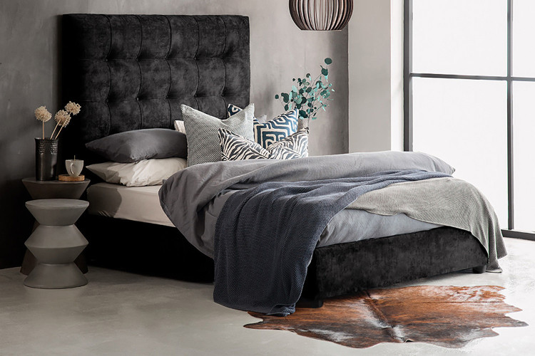 Ariella Bed - Queen - Aged Mercury Beds - 1
