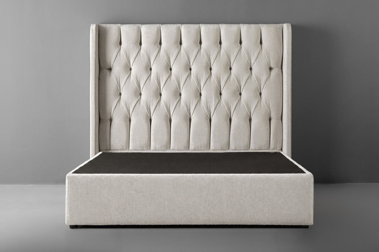 Genevieve Bed - Queen - Ivory Queen Size Beds - 1