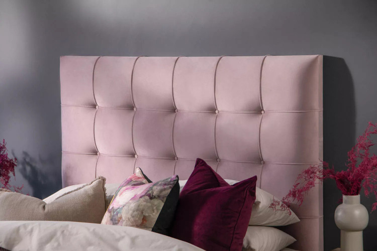 Ariella Bed - 3/4 - Velvet Pink Beds - 1