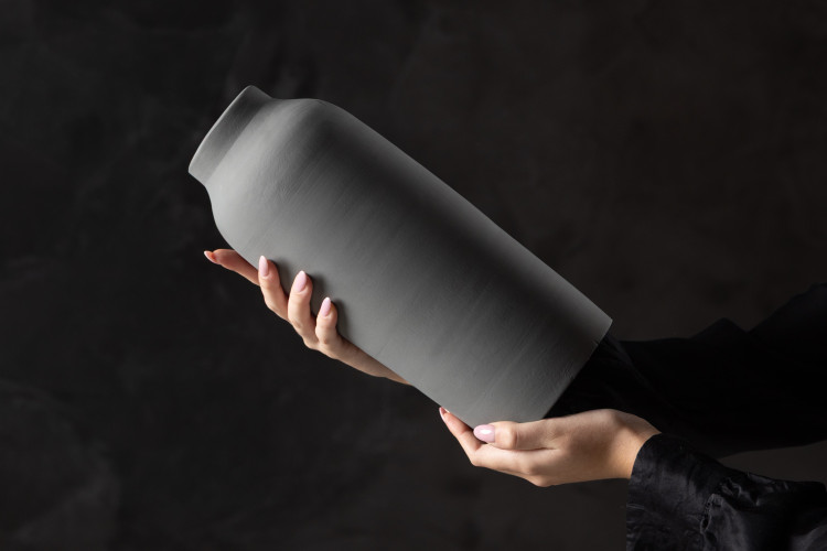 Hivah Vase - Grey Vases - 1